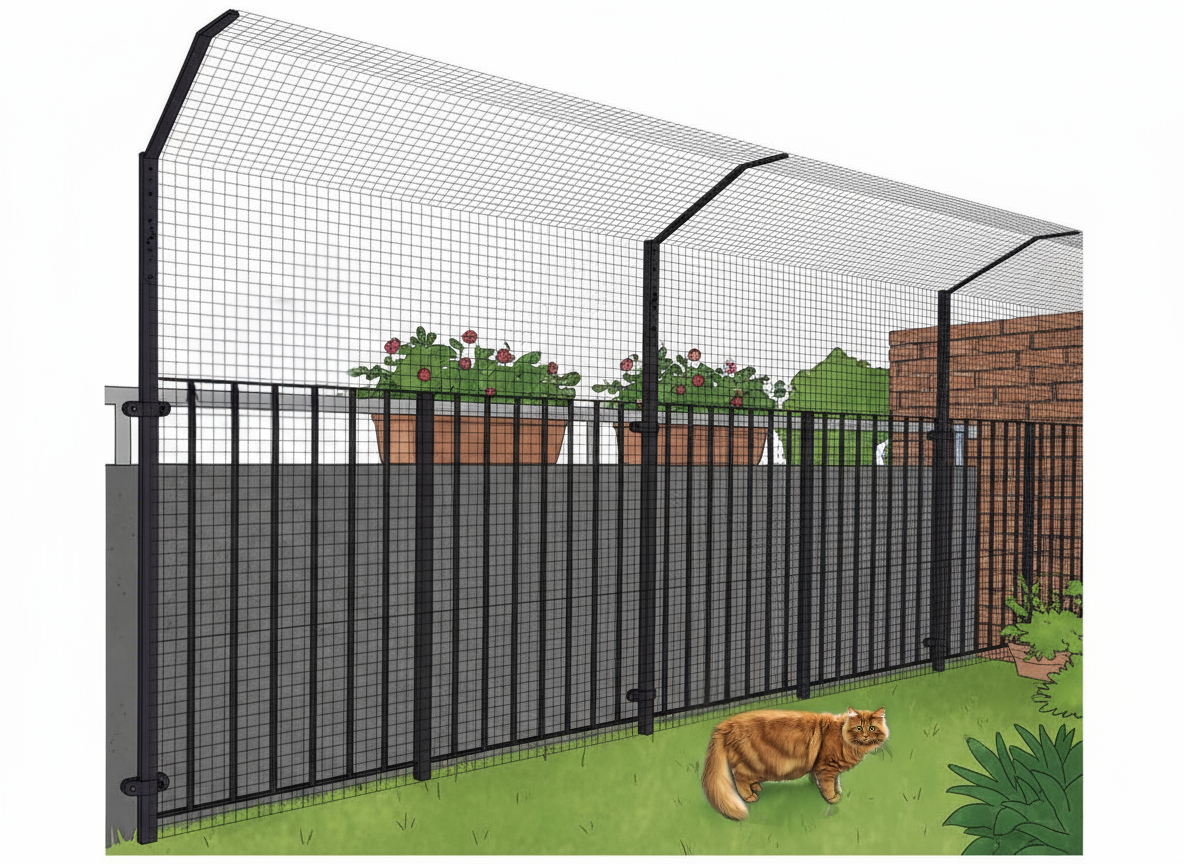 Balcon sécurisé pour chat, système sécurisation balcon